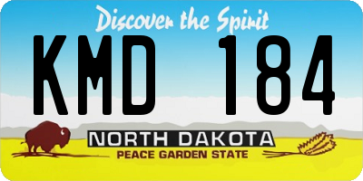 ND license plate KMD184