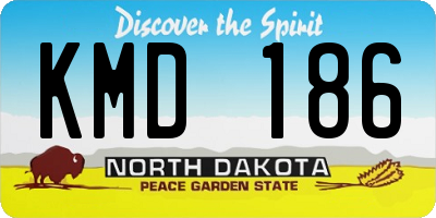 ND license plate KMD186