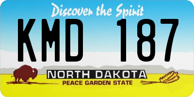 ND license plate KMD187