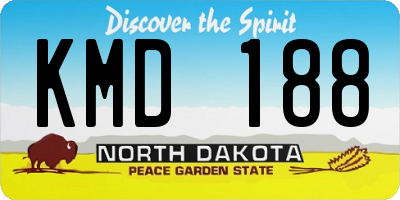 ND license plate KMD188