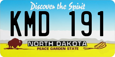 ND license plate KMD191