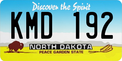 ND license plate KMD192