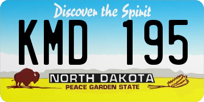 ND license plate KMD195