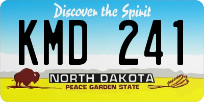 ND license plate KMD241