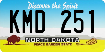 ND license plate KMD251