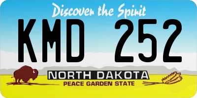 ND license plate KMD252