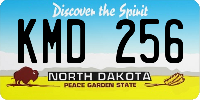 ND license plate KMD256