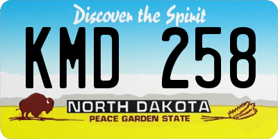 ND license plate KMD258