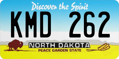 ND license plate KMD262