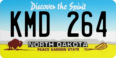ND license plate KMD264