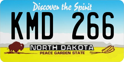 ND license plate KMD266