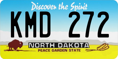 ND license plate KMD272