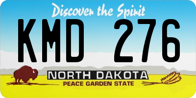 ND license plate KMD276