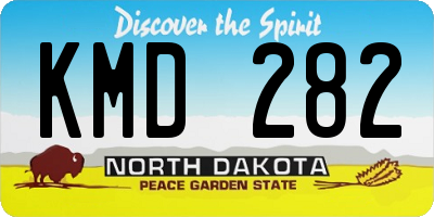 ND license plate KMD282