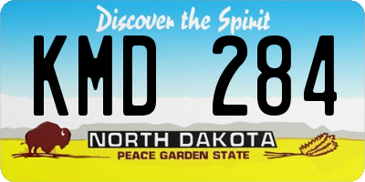ND license plate KMD284