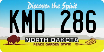 ND license plate KMD286