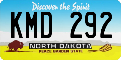 ND license plate KMD292