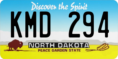 ND license plate KMD294