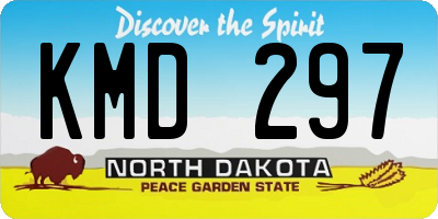 ND license plate KMD297