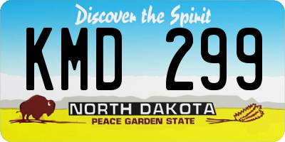 ND license plate KMD299