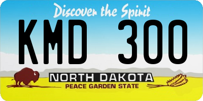 ND license plate KMD300