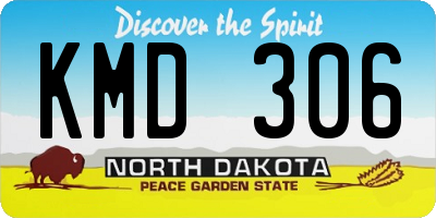 ND license plate KMD306
