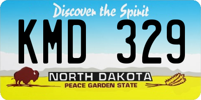 ND license plate KMD329