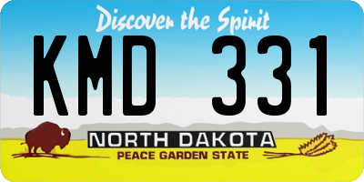 ND license plate KMD331