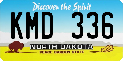 ND license plate KMD336