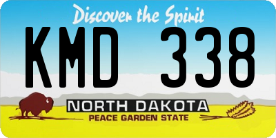 ND license plate KMD338
