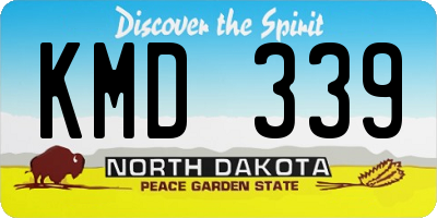 ND license plate KMD339