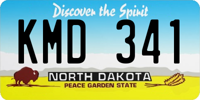 ND license plate KMD341