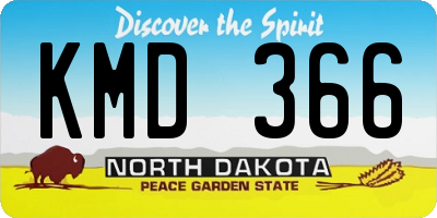 ND license plate KMD366