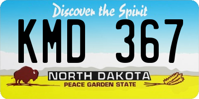 ND license plate KMD367