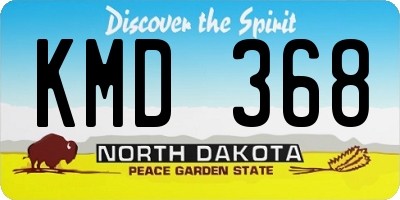 ND license plate KMD368