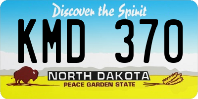 ND license plate KMD370