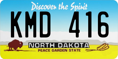 ND license plate KMD416