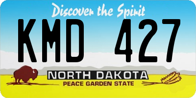 ND license plate KMD427