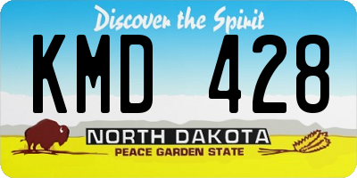 ND license plate KMD428