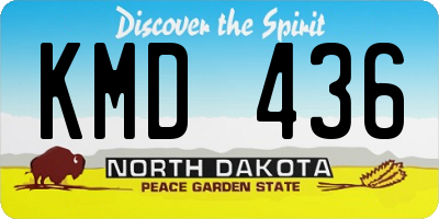 ND license plate KMD436