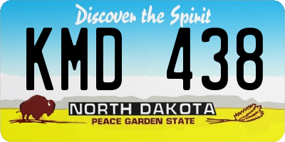 ND license plate KMD438