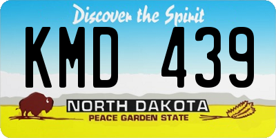ND license plate KMD439