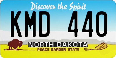 ND license plate KMD440