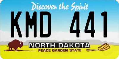 ND license plate KMD441