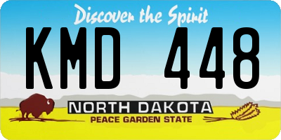 ND license plate KMD448