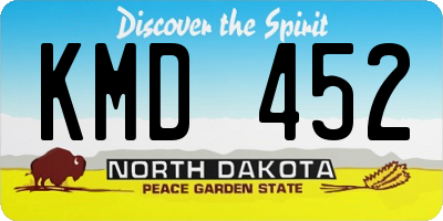 ND license plate KMD452