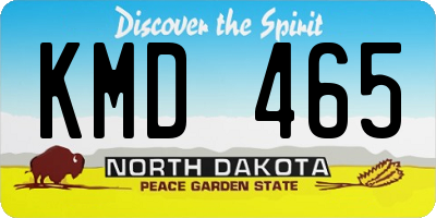 ND license plate KMD465