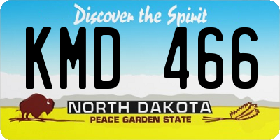 ND license plate KMD466