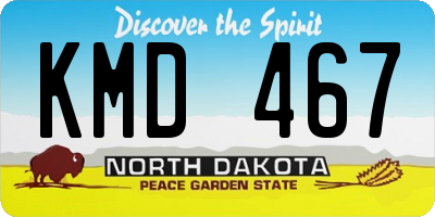 ND license plate KMD467