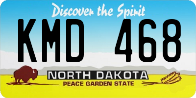 ND license plate KMD468